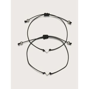 🔸 2 Pcs. Heart Charm Bracelet ✨